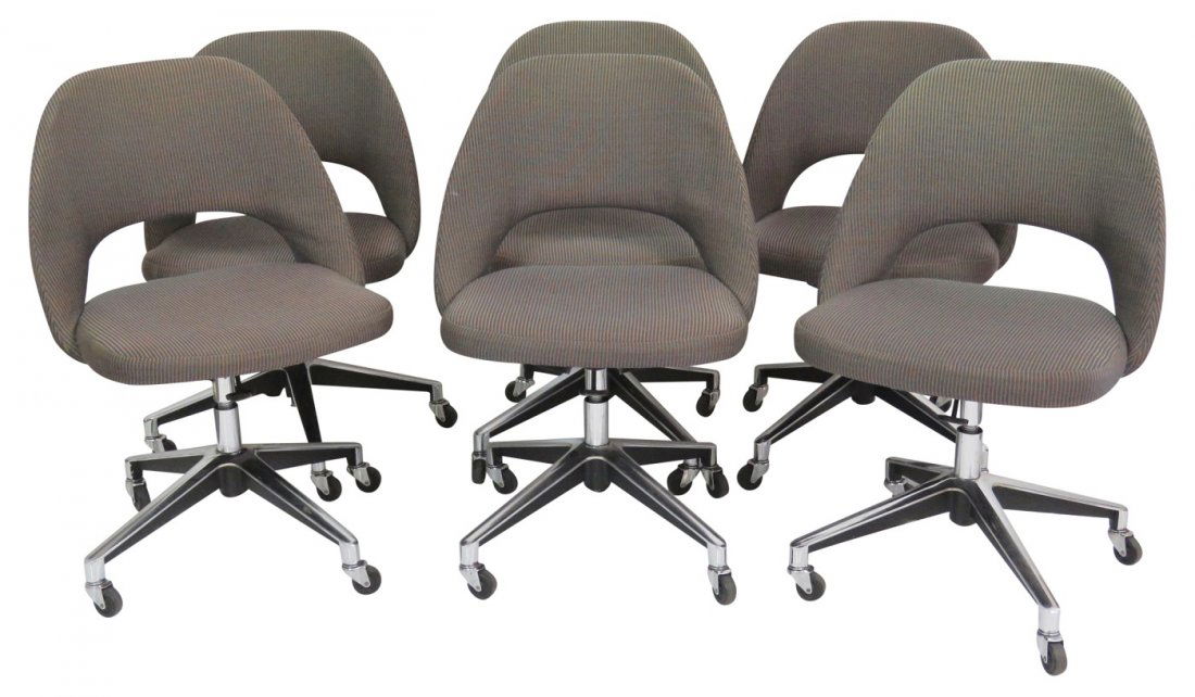 6 KNOLL MODERN DESIGN SWIVEL LOUNGE CHAIRS (1 of 6)