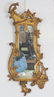 Pair GILT CARVED MIRRORED HANGING WALL SHELVES - 2