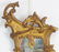 Pair GILT CARVED MIRRORED HANGING WALL SHELVES - 3