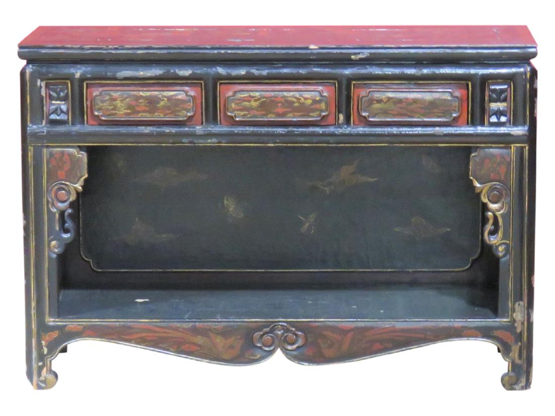 CHINOISERIE PAINT DECORATED CONSOLE TABLE (1 of 6)