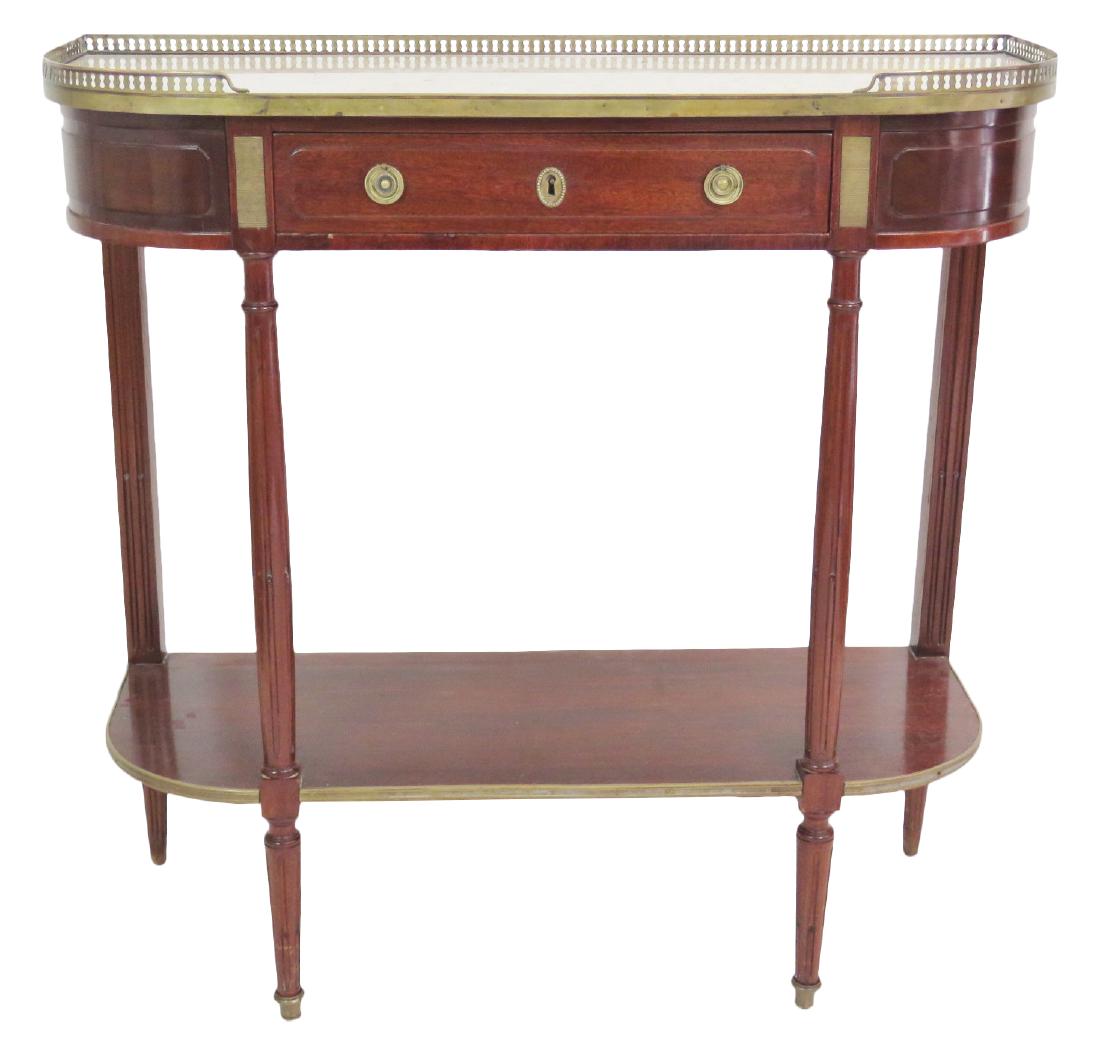 LOUIS XV STYLE MARBLETOP CONSOLE TABLE (1 of 8)