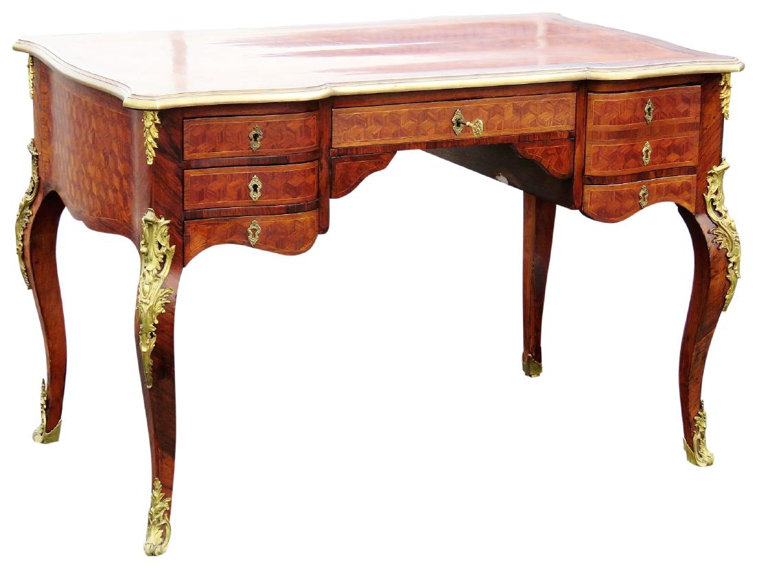 LOUIS XV STYLE PARQUETRY INLAID LADIE'S DESK (1 of 5)