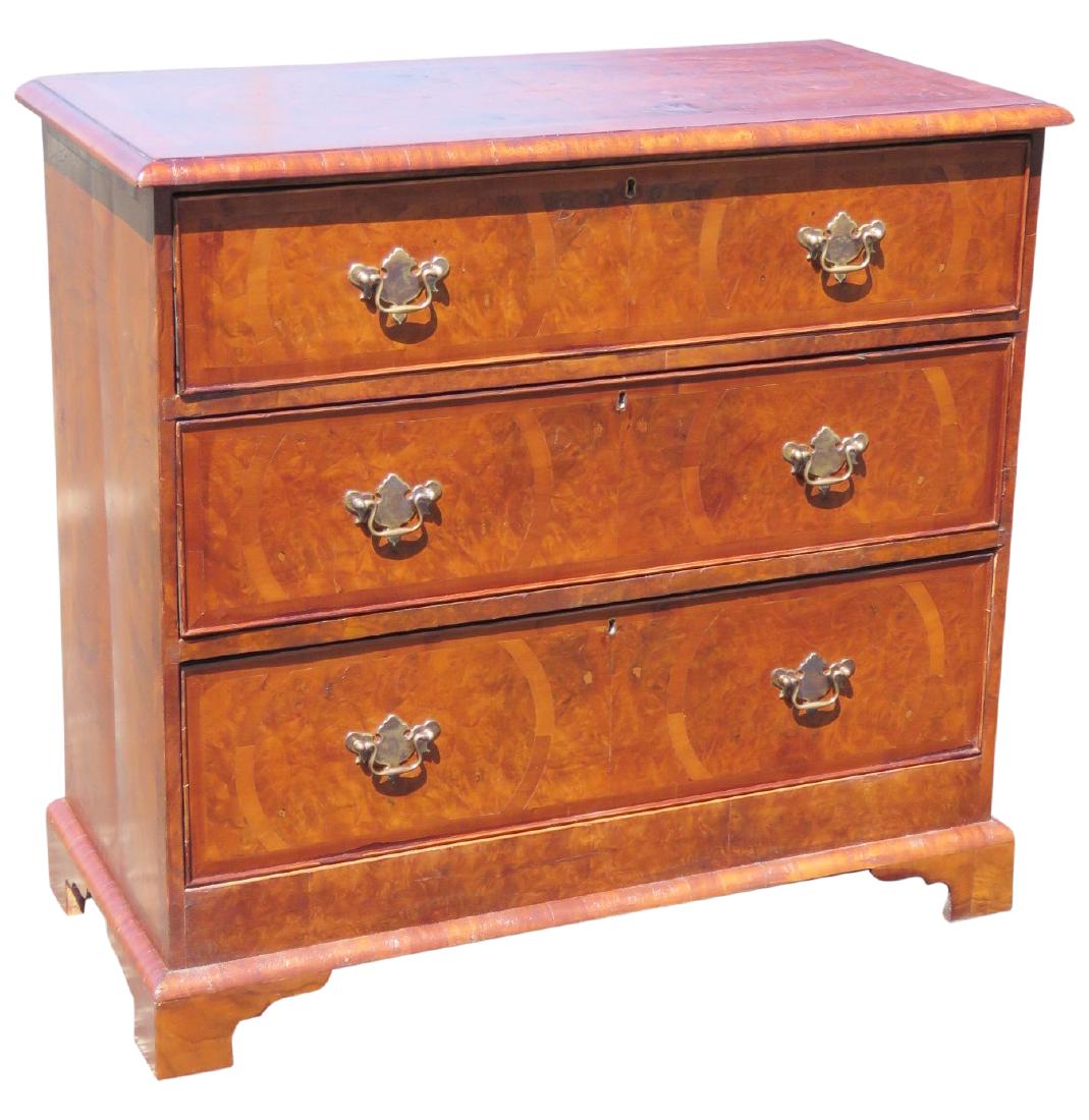 18th c. ENGLISH INLAID CHEST of DRAWERS (1 of 5)