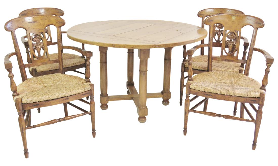 COUNTRY FRENCH DISTRESSED DINING SET (1 of 10)