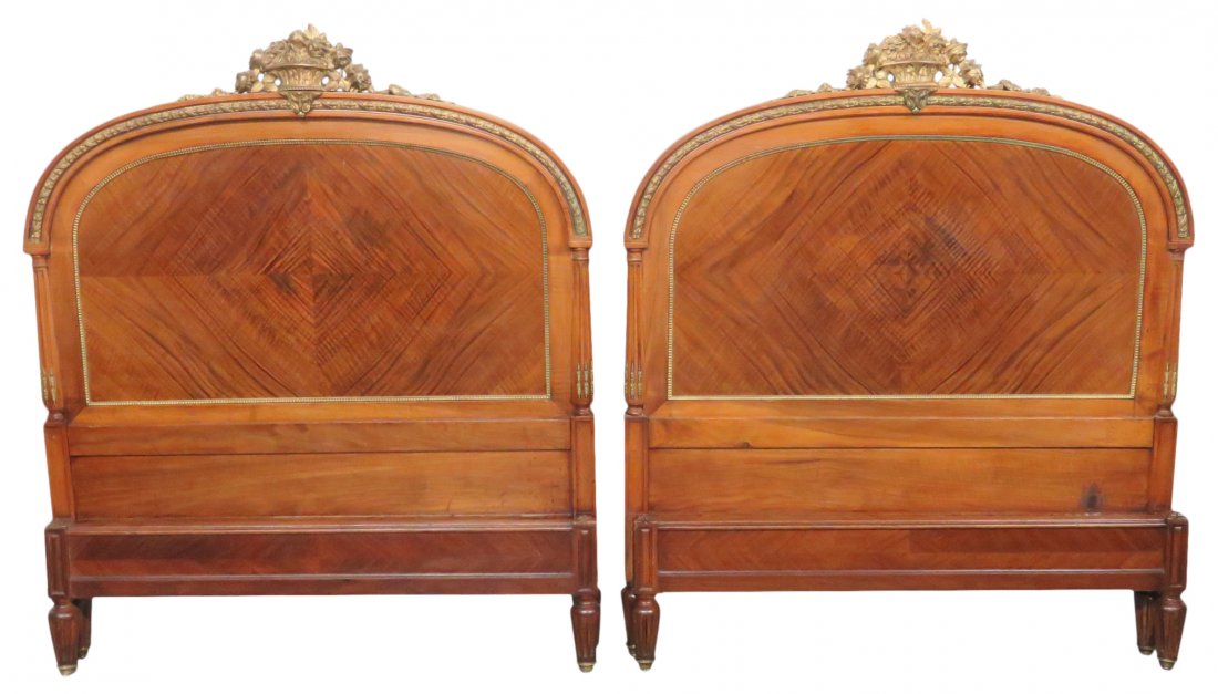Pair FOREST LOUIS XV STYLE BRONZE MOUNTED PARQUETRY (1 of 6)