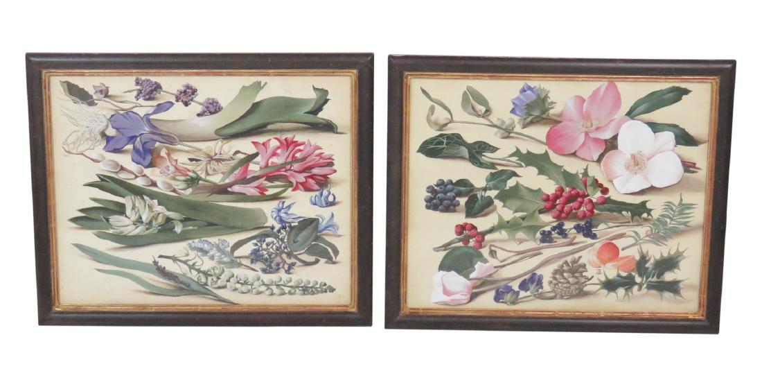 2 ACRYLIC PAINTINGS of PICKED FLOWERS (1 of 8)