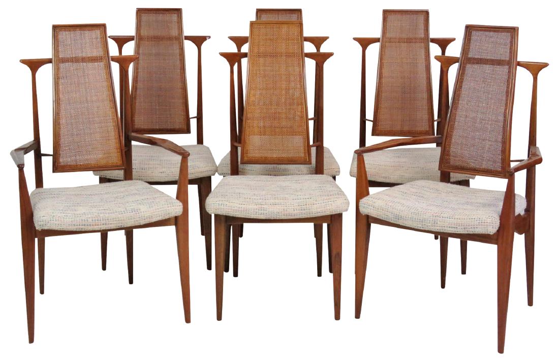 6 VLADIMIR KAGAN DESIGN CANE BACK DINING CHAIRS (1 of 7)