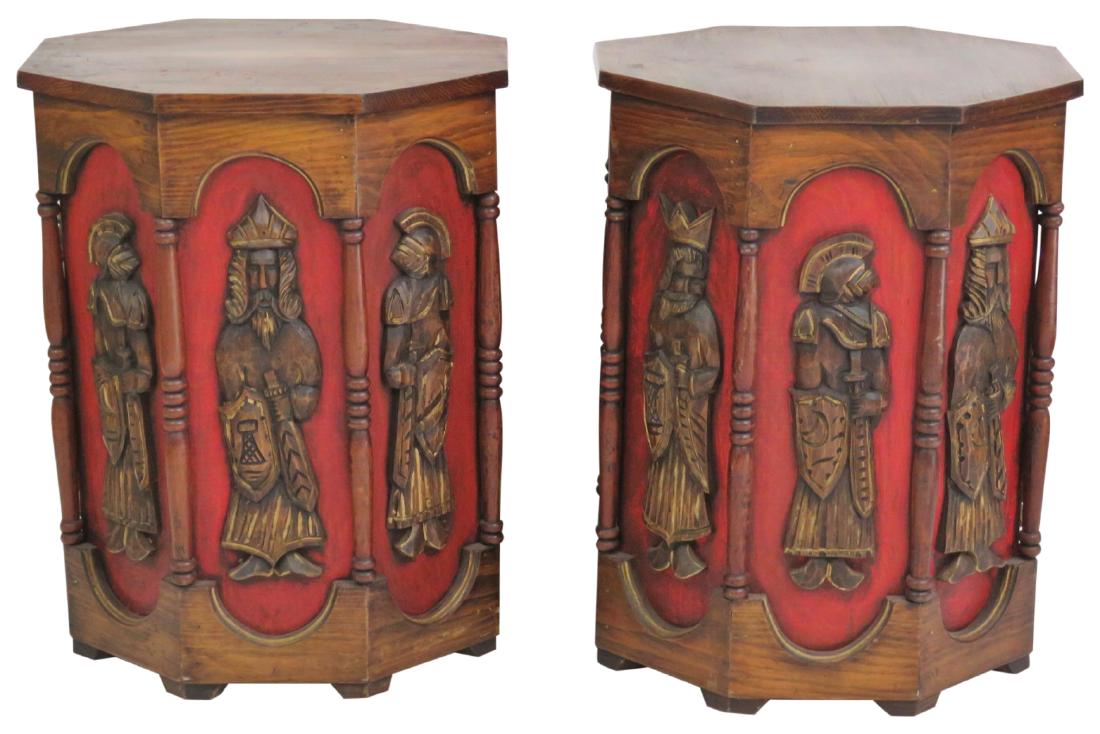 Pair OCTAGONAL END TABLES attr. ADRIAN PEARSALL (1 of 7)