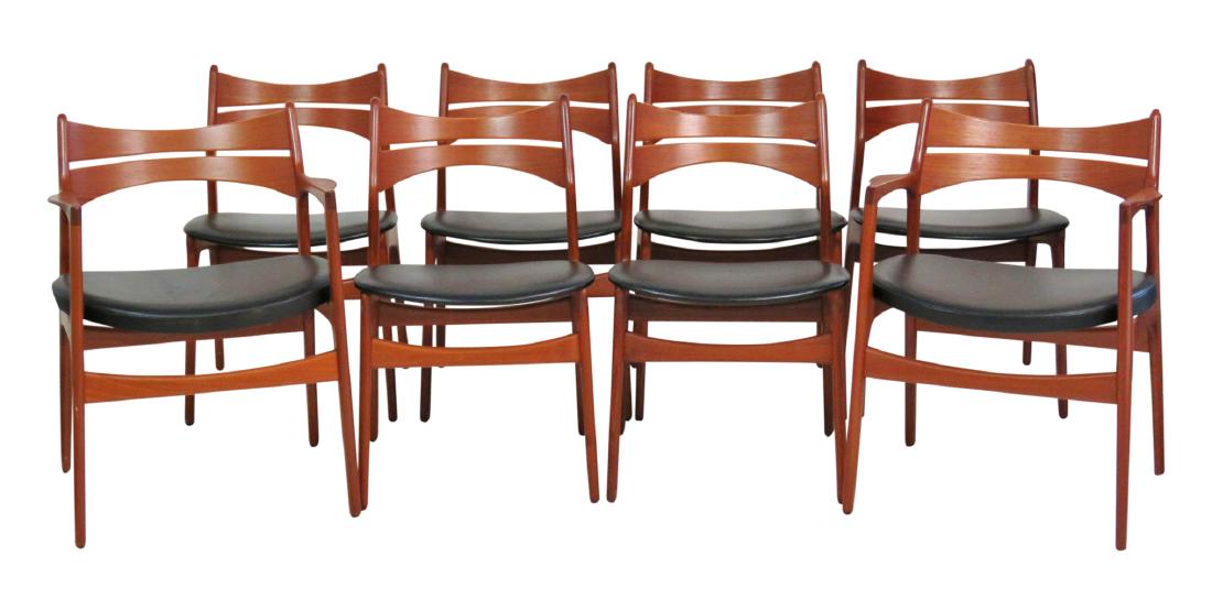 8 ERIC BUCK DANISH MODERN TEAK DINING CHAIRS (1 of 6)