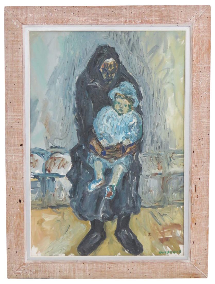 SWERRNOFF OIL PAINTING "MAMA ANNA with ROBERT" (1 of 7)
