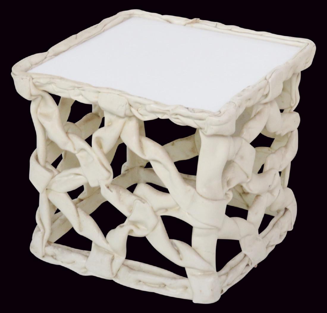 ABSTRACT RIBBON FORM SQUARE TABLE (1 of 4)