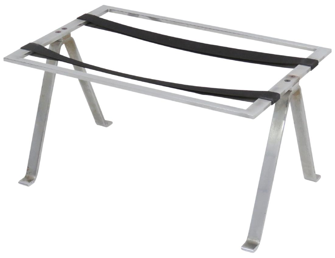 MILO BAUGHMAN CHROME OTTOMAN (1 of 4)