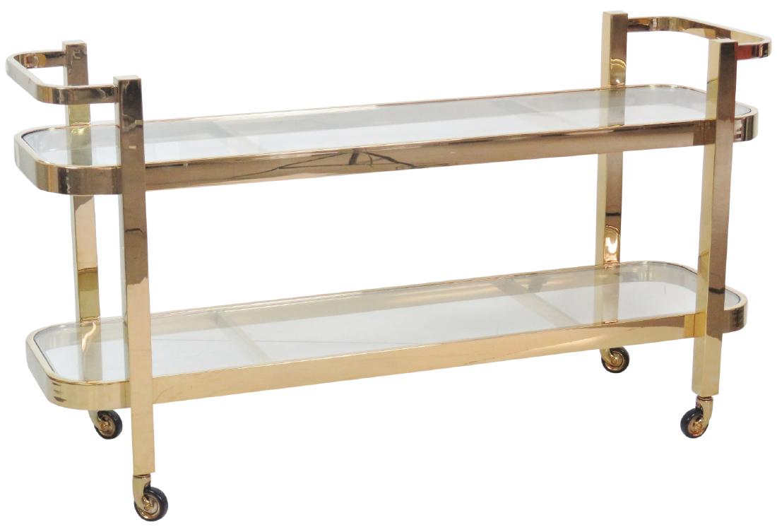 KARL SPRINGER STYLE 2 TIER TEA CART (1 of 3)