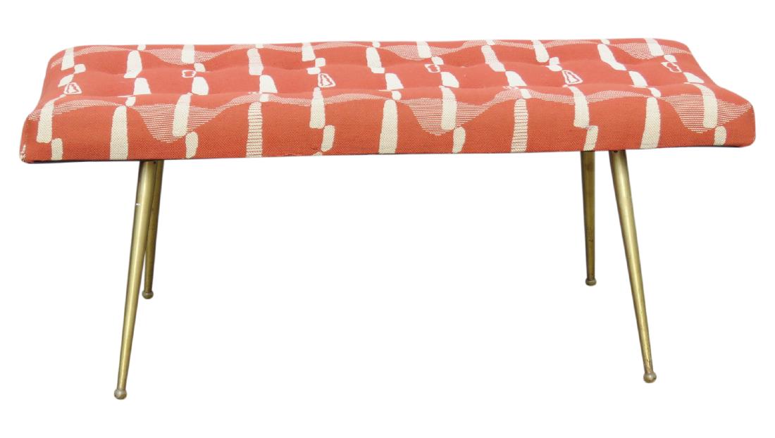 MODERN DESIGN BRASS LEG BENCH attr. PEARSALL (1 of 3)