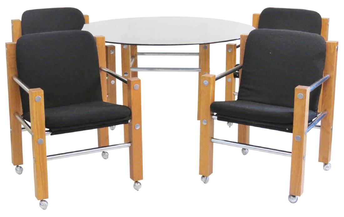 5 PC MILO BAUGHMAN STYLE DINING SET (1 of 7)