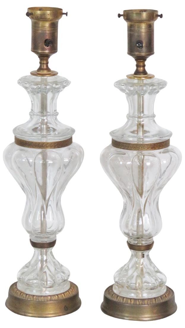 Pair BACCARAT STYLE LAMPS (1 of 4)