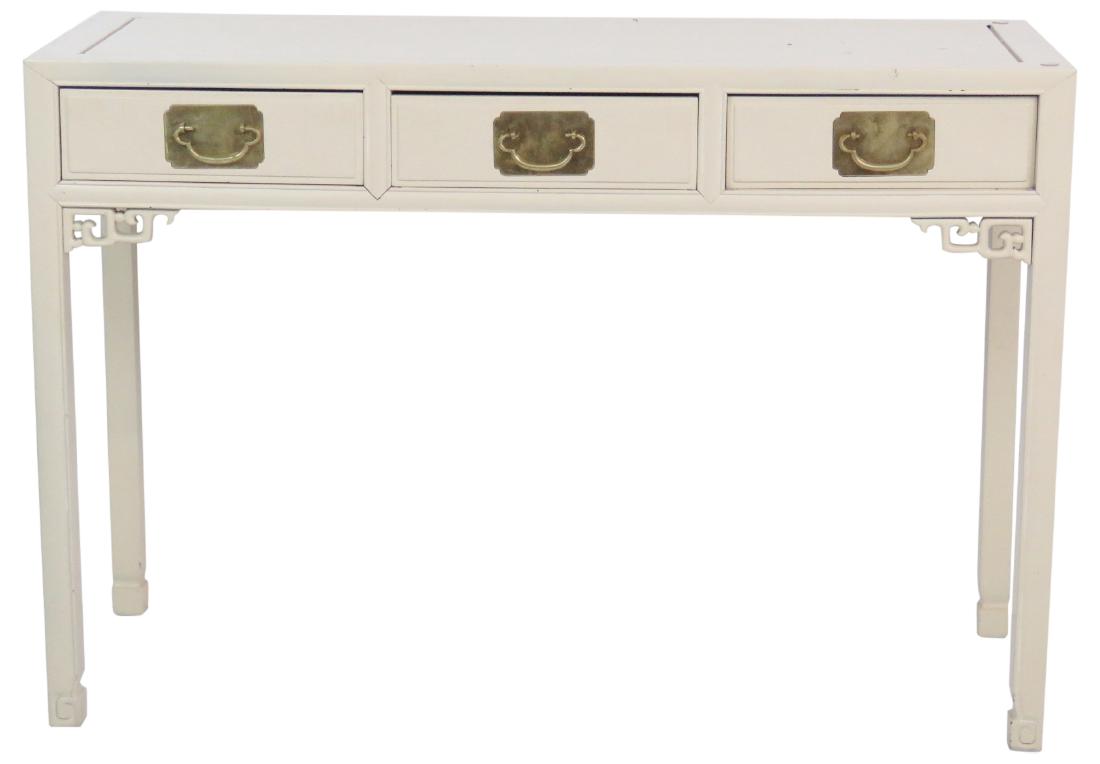 ASIAN STYLE CREAM PAINTED CONSOLE TABLE (1 of 8)