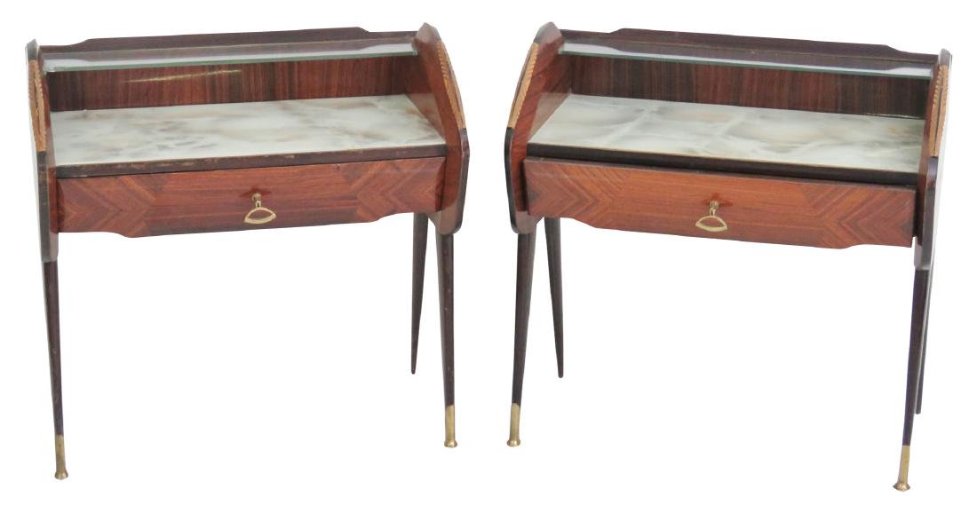 Pair MARCO ZANUSO STYLE END TABLES (1 of 9)