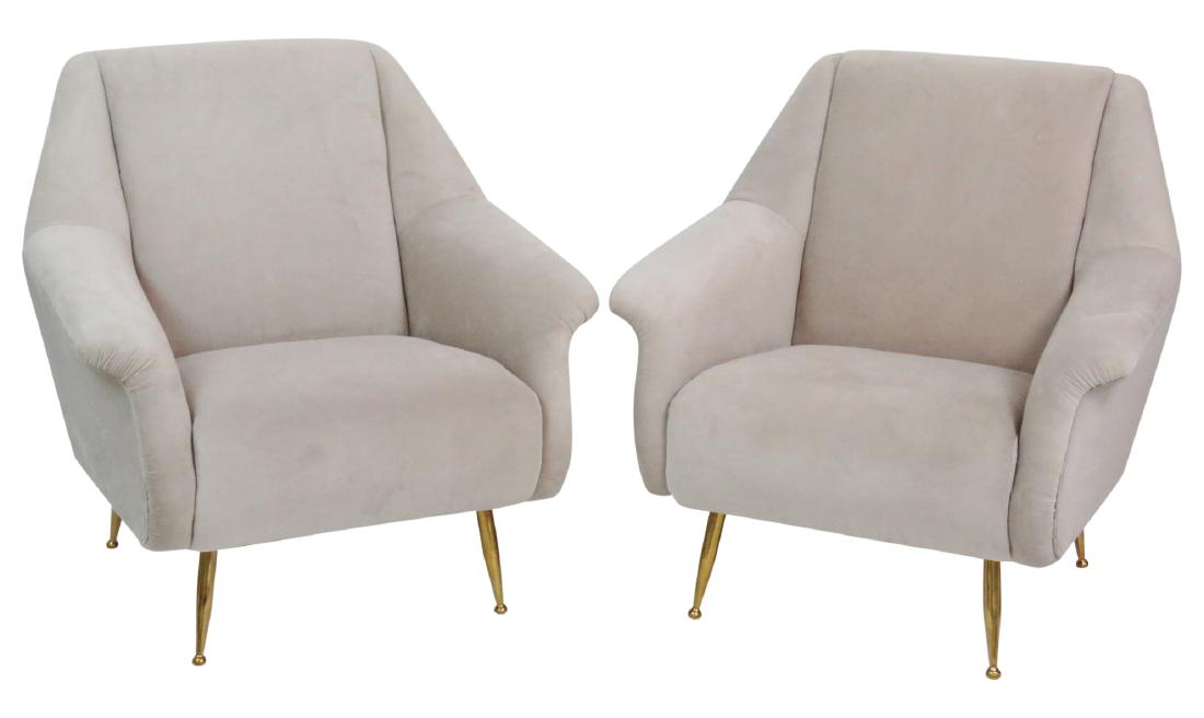 Pair ITALIAN MODERN LOUNGE CHAIRS (1 of 4)