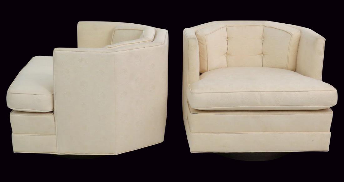 Pair MODERN DESIGN SWIVEL LOUNGE CHAIRS (1 of 8)