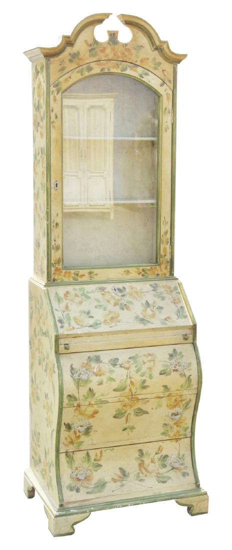 VENETIAN STYLE PAINT DECORATED SECRETARY DESK (1 of 4)