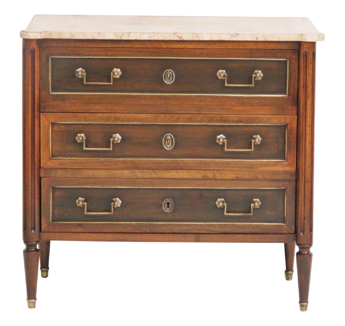 JANSEN STYLE MARBLETOP CHEST OF DRAWERS (1 of 5)