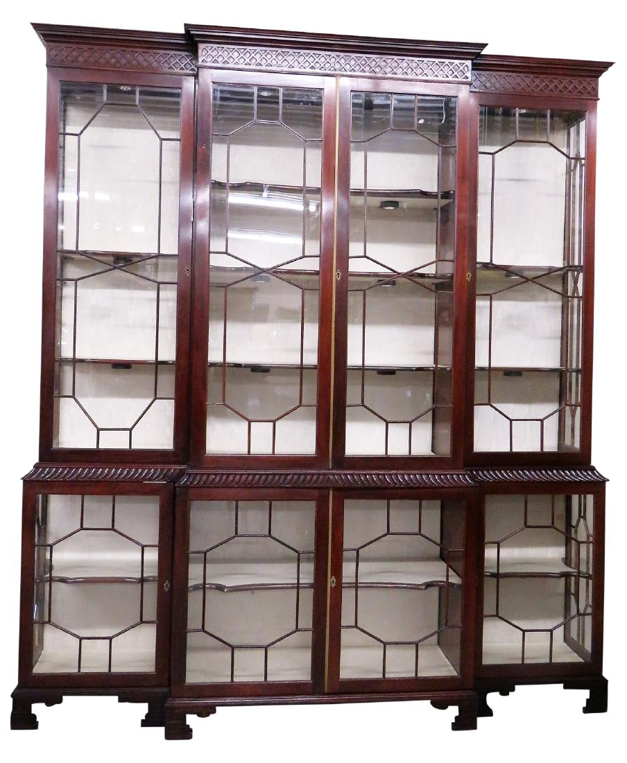 LARGE MAHOGANY LIGHTED BREAKFRONT (1 of 7)