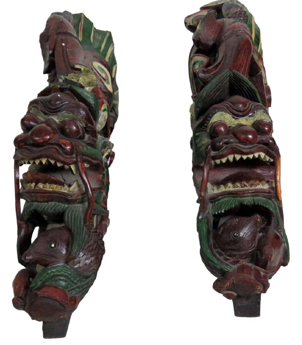 Pair ASIAN CARVED ARCHITECTUAL ELEMENTS (1 of 10)