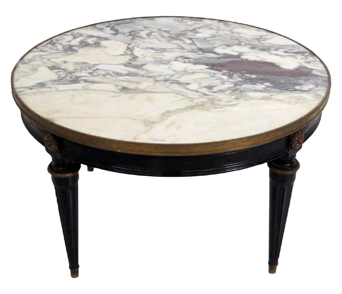 FRENCH REGENCY MARBLE TOP COFFEE TABLE (1 of 1)