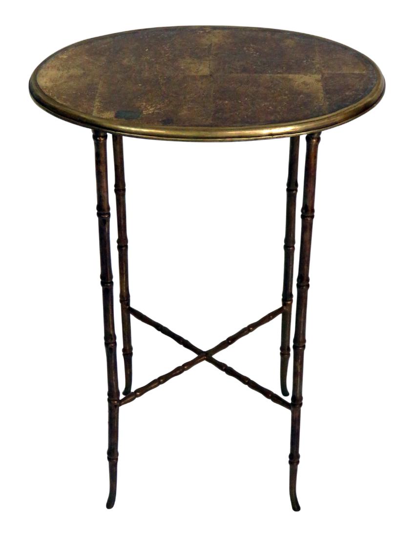 FAUX BAMBOO END TABLE (1 of 5)