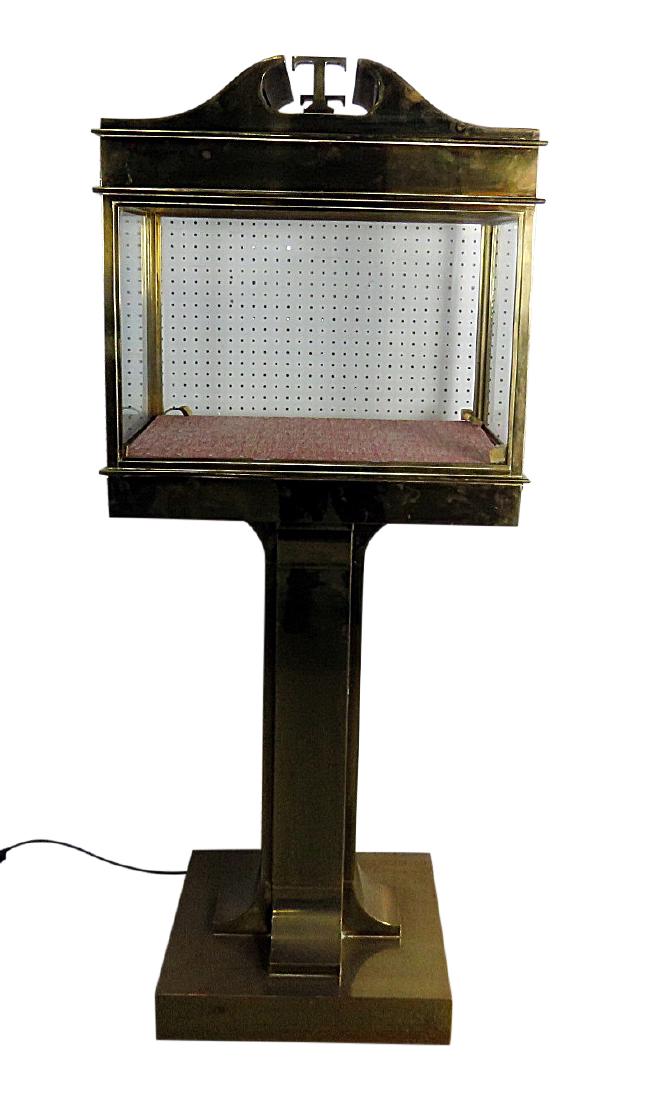 MAGNIFICENT BRASS/BRONZE CURIO CABINET from TRUMP PLAZA (1 of 5)