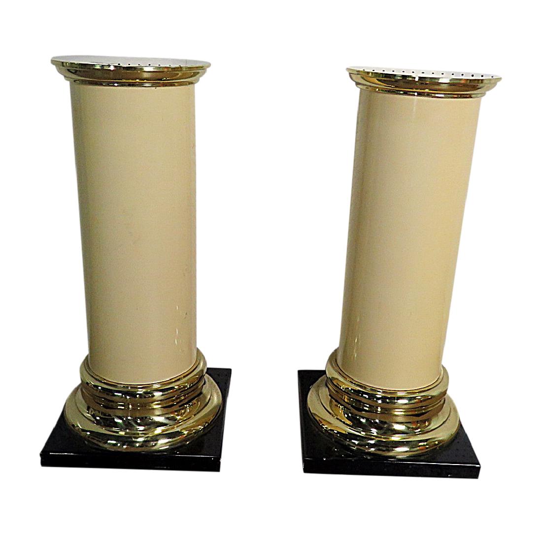 Pair BRASS DECORATIVE PEDASTALS (1 of 6)