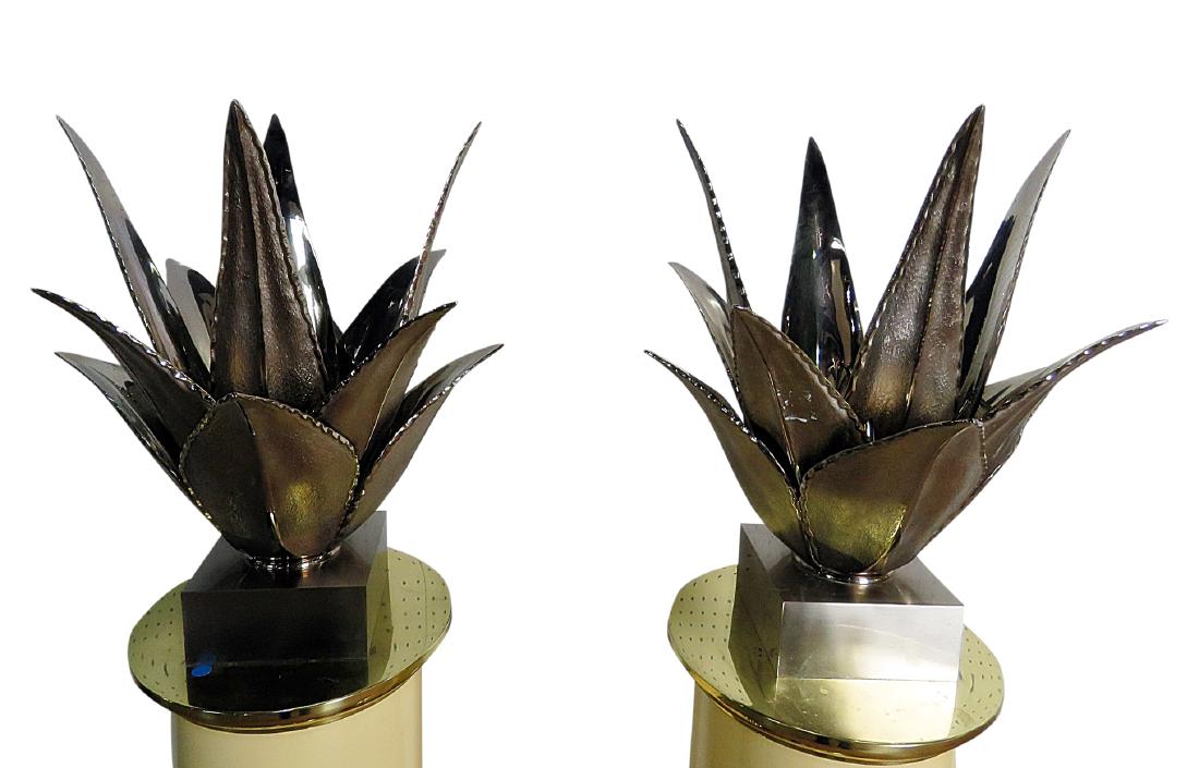 Pair Signed MASON CHARLES CACTUS LAMPS (1 of 4)