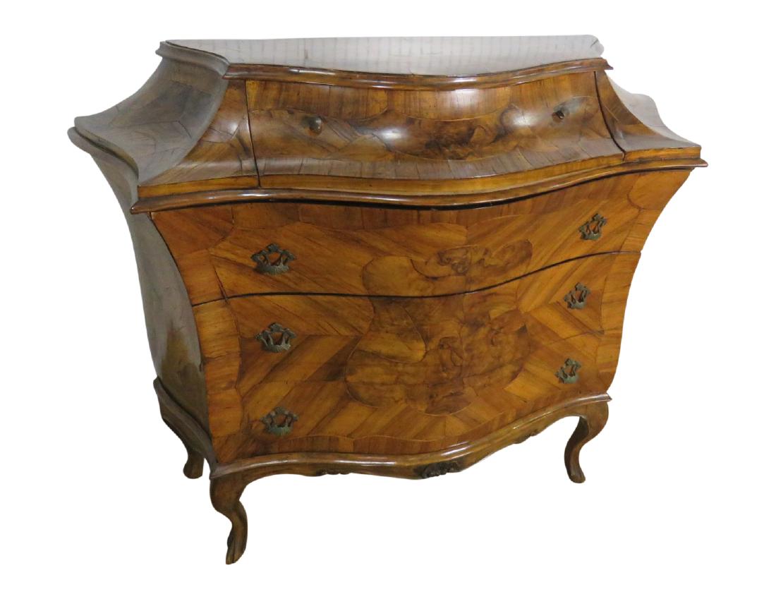 ANTIQUE ITALIAN CARVED WALNUT COMMODE (1 of 6)