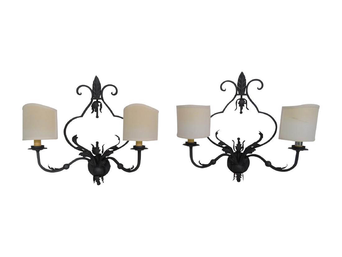 Pair METAL WALL SCONCES (1 of 10)