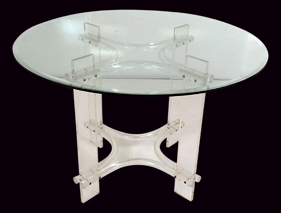 GLASSTOP LUCITE DINING TABLE (1 of 5)