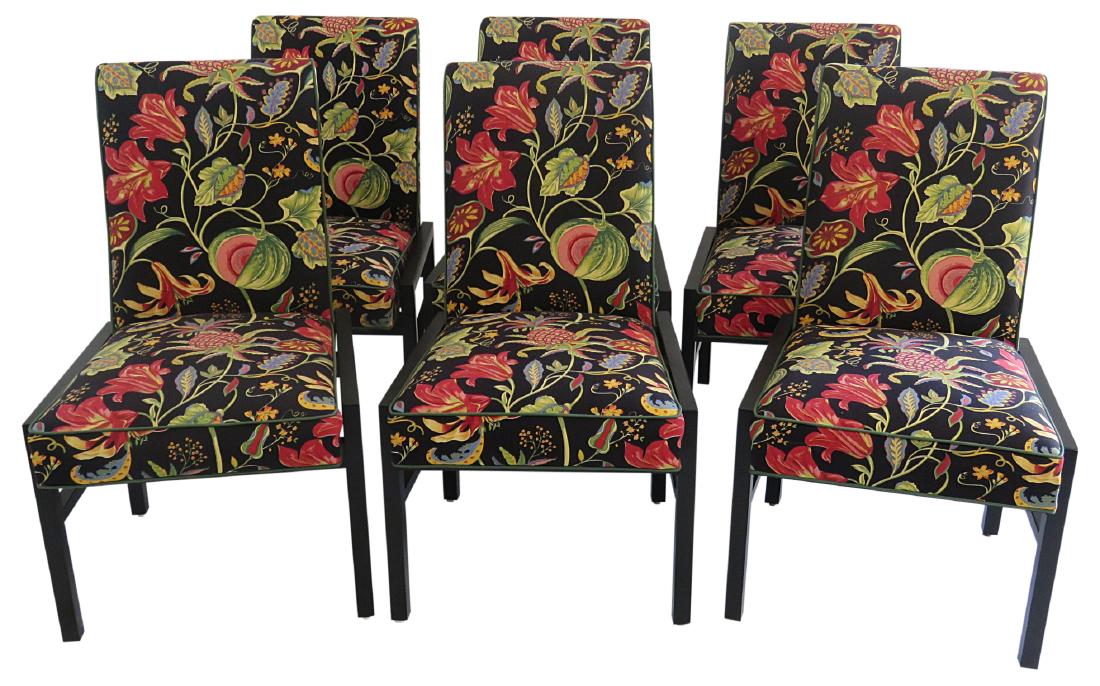 6 DIRECTIONAL EBONIZED DINING CHAIRS (1 of 5)