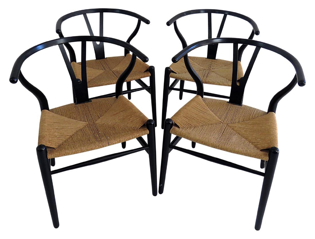 4 SIGNED HANS WAGNER WISHBONE CHAIRS (1 of 5)