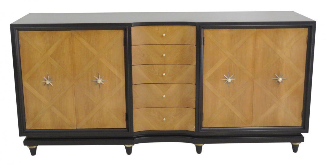 MODERN DESIGN EBONIZED & WALNUT SIDEBOARD (1 of 6)