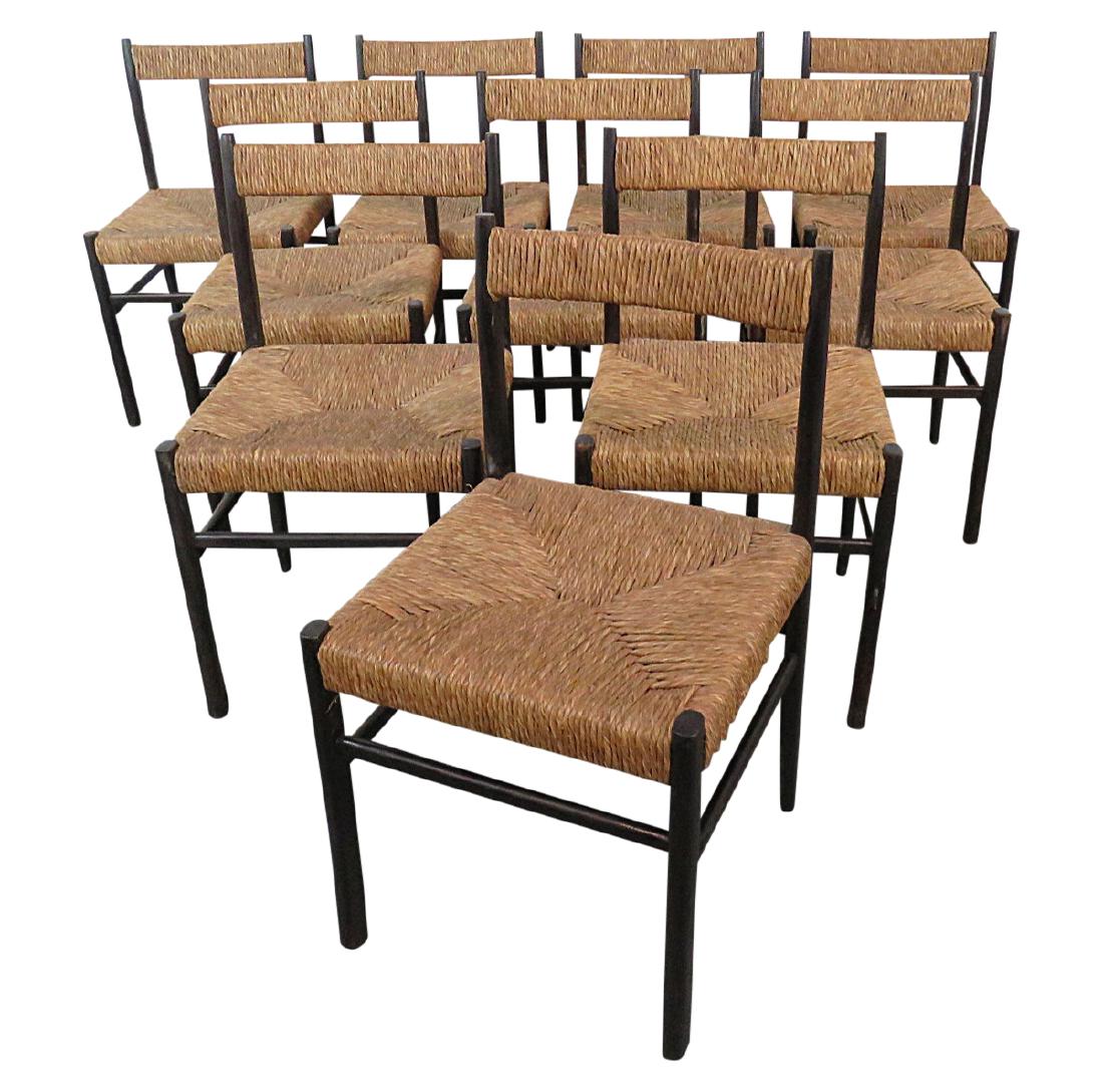 SET OF 10 ITALIAN DESIGN DINING SIDE CHAIRS (1 of 6)