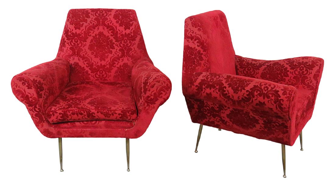 Pair ITALIAN MODERN LOUNGE CHAIRS (1 of 6)