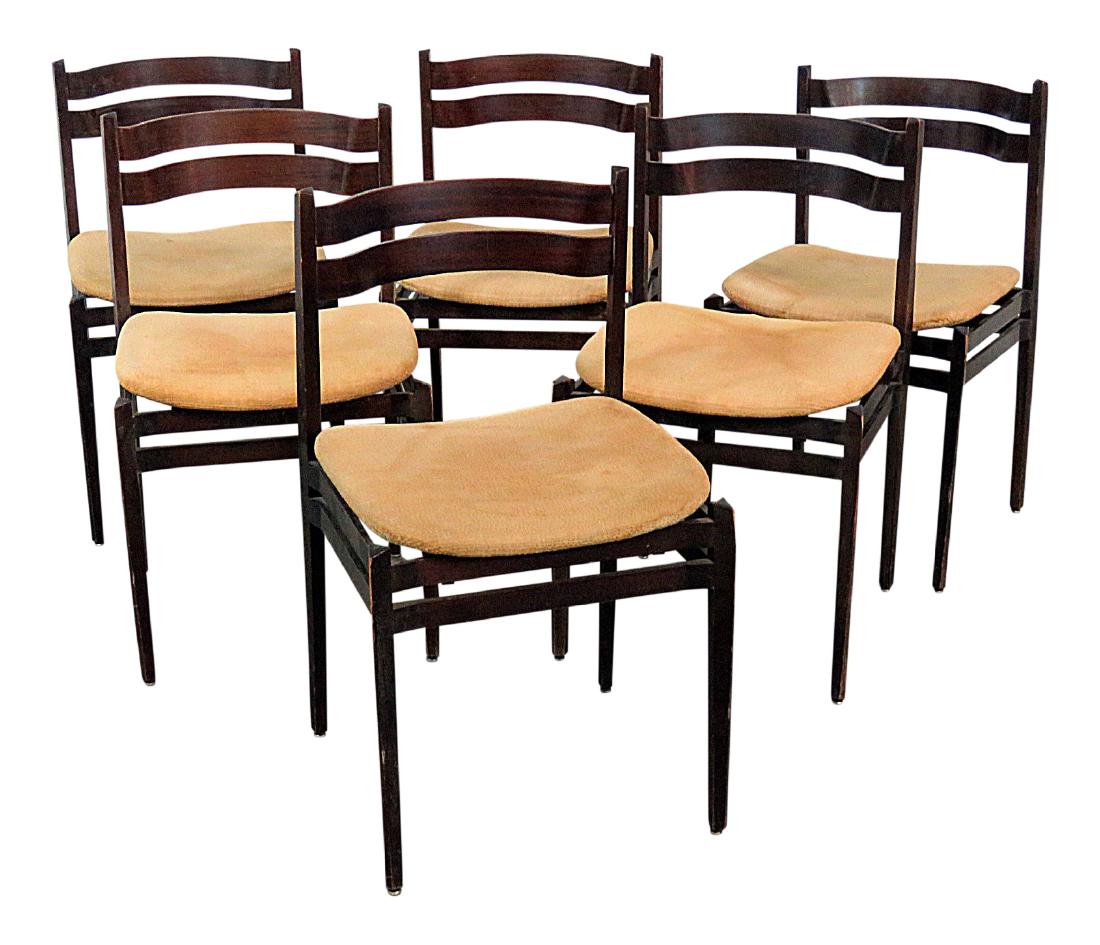 Set of 6 DANISH MODERN DINING SIDE CHAIRS (1 of 8)
