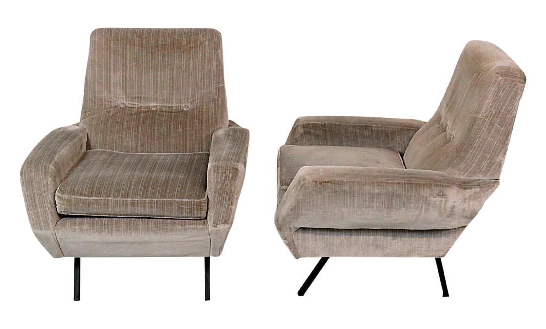 Pair ITALIAN MODERN LOUNGE CHAIRS (1 of 4)
