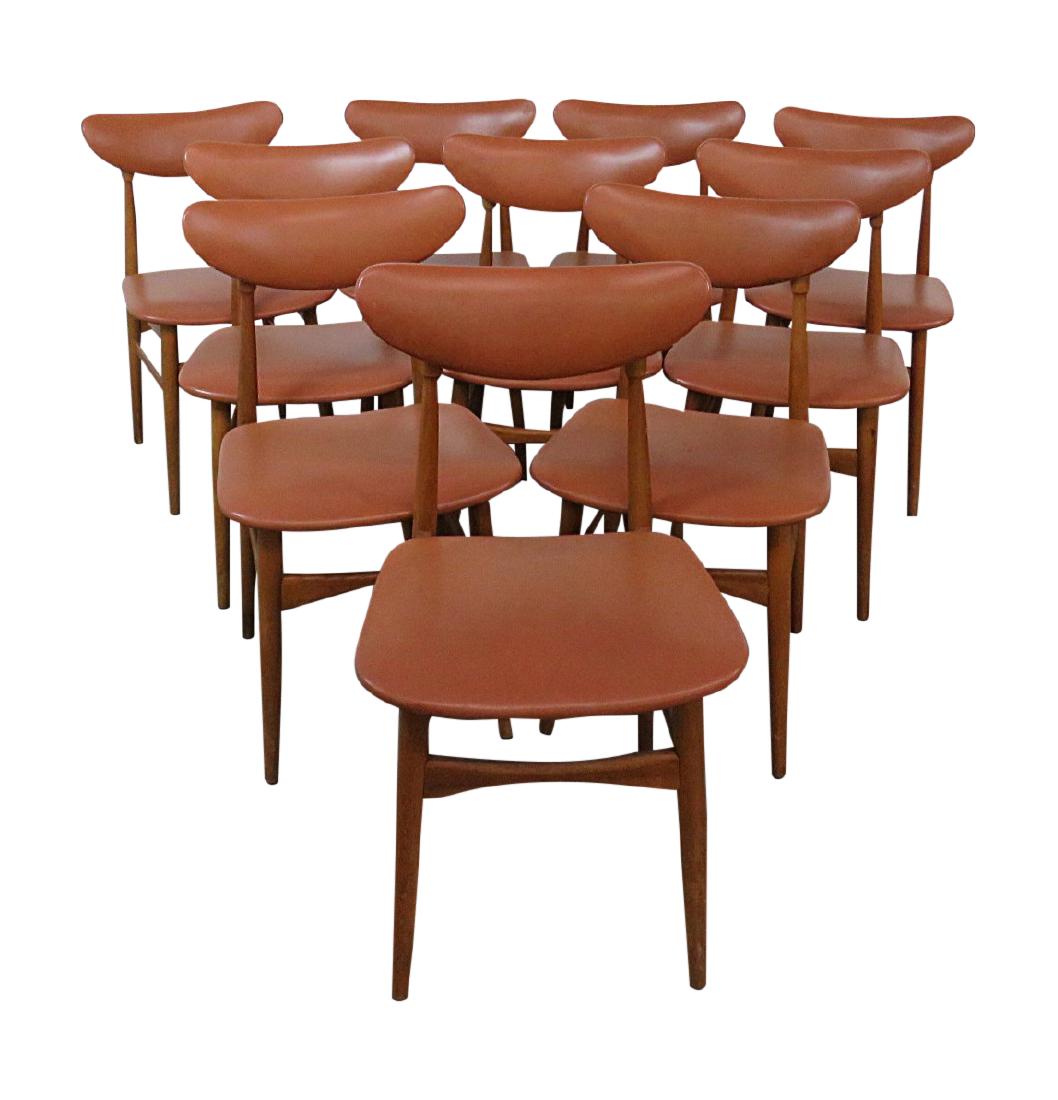 10 DANISH MODERN DINING SIDE CHAIRS (1 of 8)
