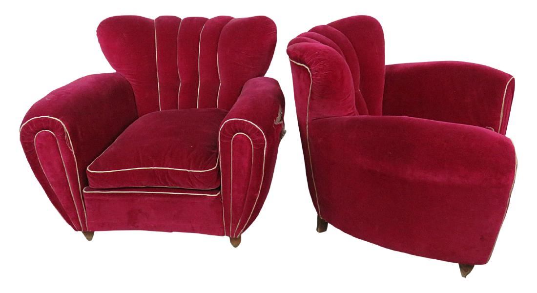 Pair REGENCY DECO STYLE CLUB CHAIRS (1 of 7)