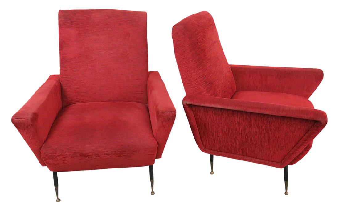 Pair ZANUSO STYLE LOUNGE CHAIRS (1 of 7)