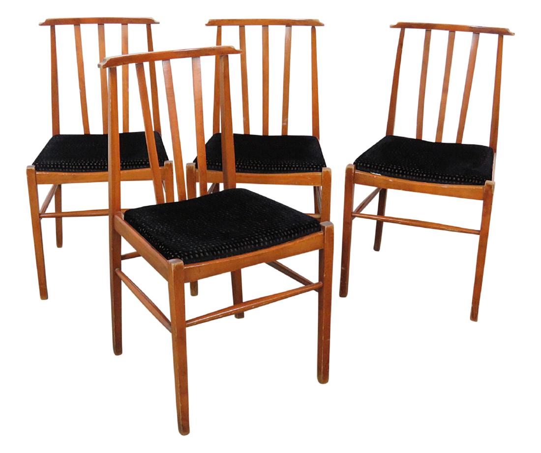 Set of 4 DANISH MODERN DINING SIDE CHAIRS (1 of 5)