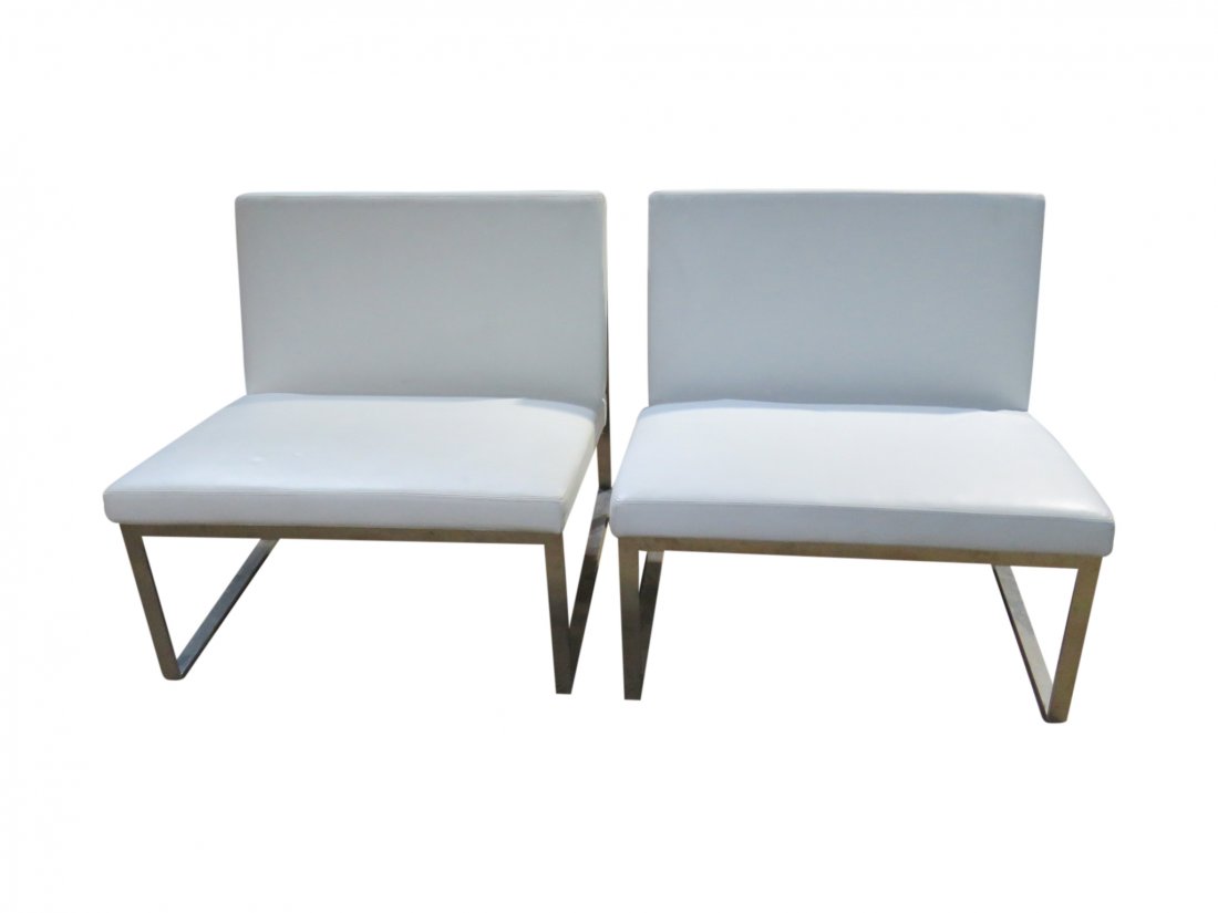 Pair BAUGHMAN STYLE LOUNGE CHAIRS (1 of 3)