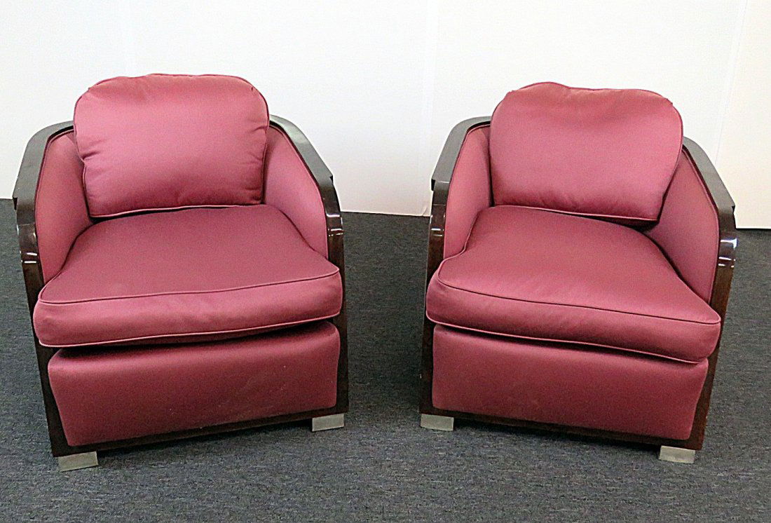 Pair DECO STYLE LOUNGE CHAIRS (1 of 4)