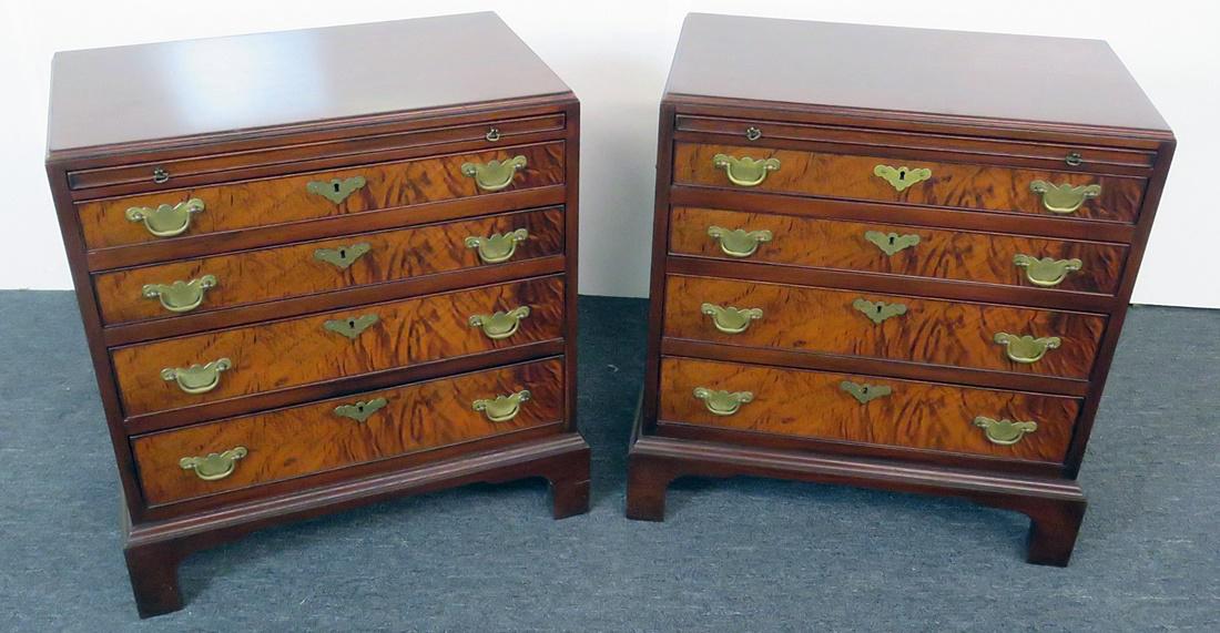Pair BEACON HILL MAHOGANY BACHELORS CHEST (1 of 11)